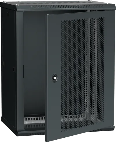 ITK LINEA W Шкаф 18U 600х650мм укомплектованный дверь перфорированная черный RAL9005