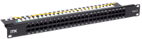 ITK 1U телефонная патч-панель кат.3 50 портов RJ45 (Dual)