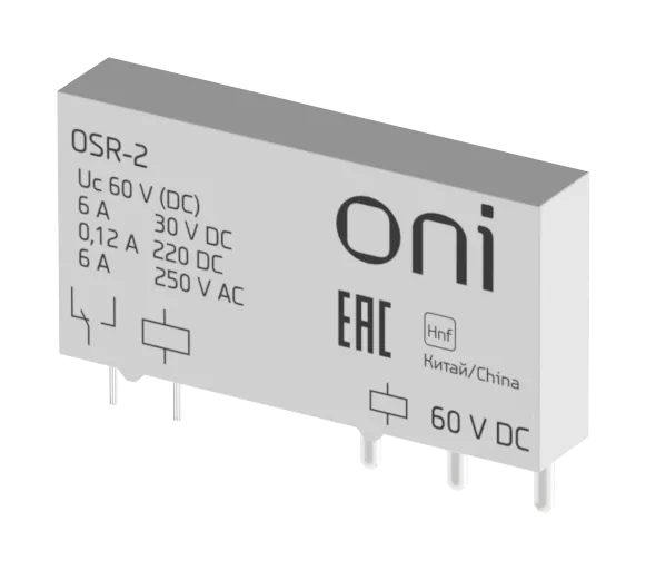 Реле ультратонкое OSR-2 1 перекидной контакт 60В DC ONI