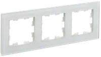 BRITE Frame 3-gang RU-3-2-Br glass white matt IEK