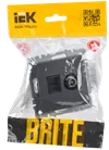 BRITE Double socket TV+RJ45 cat.5E RTV/RK12-BrG graphite IEK1