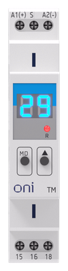 Реле времени многофункциональное TM с дисплеем 1 контакт 12-240В AC/DC ONI1