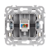 FLITE Розетка компьютерная RJ45 категория 5Е UTP РК5е-1-0-ФлСл сливочный IEK3