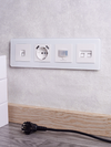 BRITE Розетка 1-местная с заземлением с защитными шторками 16А с USB A+A 5В 3,1А РЮш10-2-БрБ белый IEK7