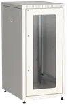 ITK LINEA E Шкаф напольный сетевой 19" 24U 600х800мм стеклянная передняя дверь задняя металлическая серый0