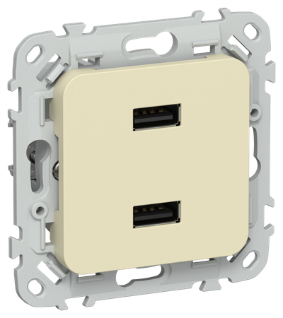 FLITE Розетка USB A+A 3,1А РЮ-2-ФлН навахо IEK