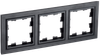 BRITE Рамка 3-местная РУ-3-БрЧ черный IEK0