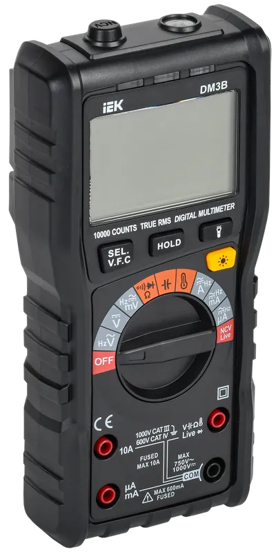 The ARMA2L 5 Series DM3B Digital Multimeter is a multi-function, high-accuracy multimeter with true RMS (True RMS) measurement. The multimeter has mechanical strength, and the body parts made of insulating material have the properties of heat resistance. 
 The measurement range is automatic.