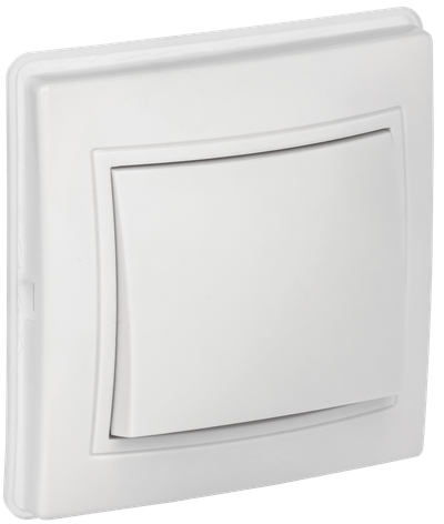 KVARTA Выключатель 1-клавишный 10А IP44 ВС10-1-0-КБ-44 белый GENERICA