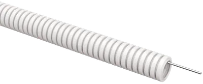 ELASTA Corrugated PVC pipe d=20mm with probe white (100m) IEK
