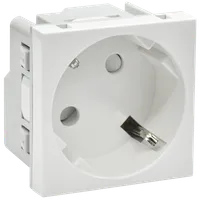 PRIMER RKS-20-30-P-45 Socket 45 degrees with grounding contact, protective shutter and screw terminal (2 modules) white IEK