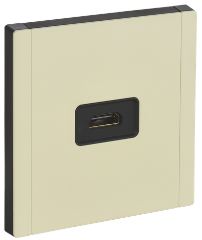 FORTE&PIANO Розетка HDMI FP840M металл серый сланец IEK