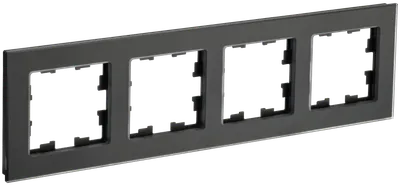 BRITE Frame 4-seat RU-4-2-Br glass black matt IEK