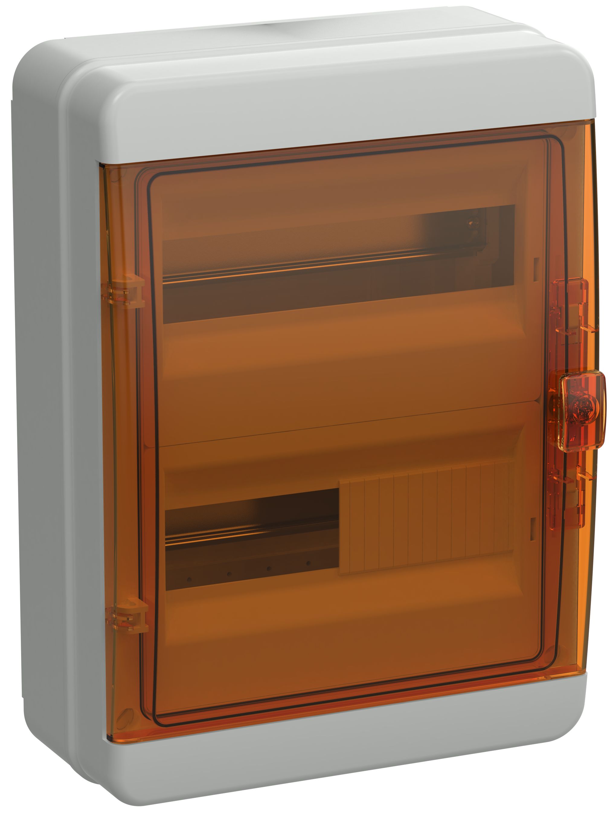 TEKFOR Корпус пластиковый КМПн-24 IP65 оранжевая прозрачная дверь IEK (TF5-KP72-N-24-65-K03-K09)