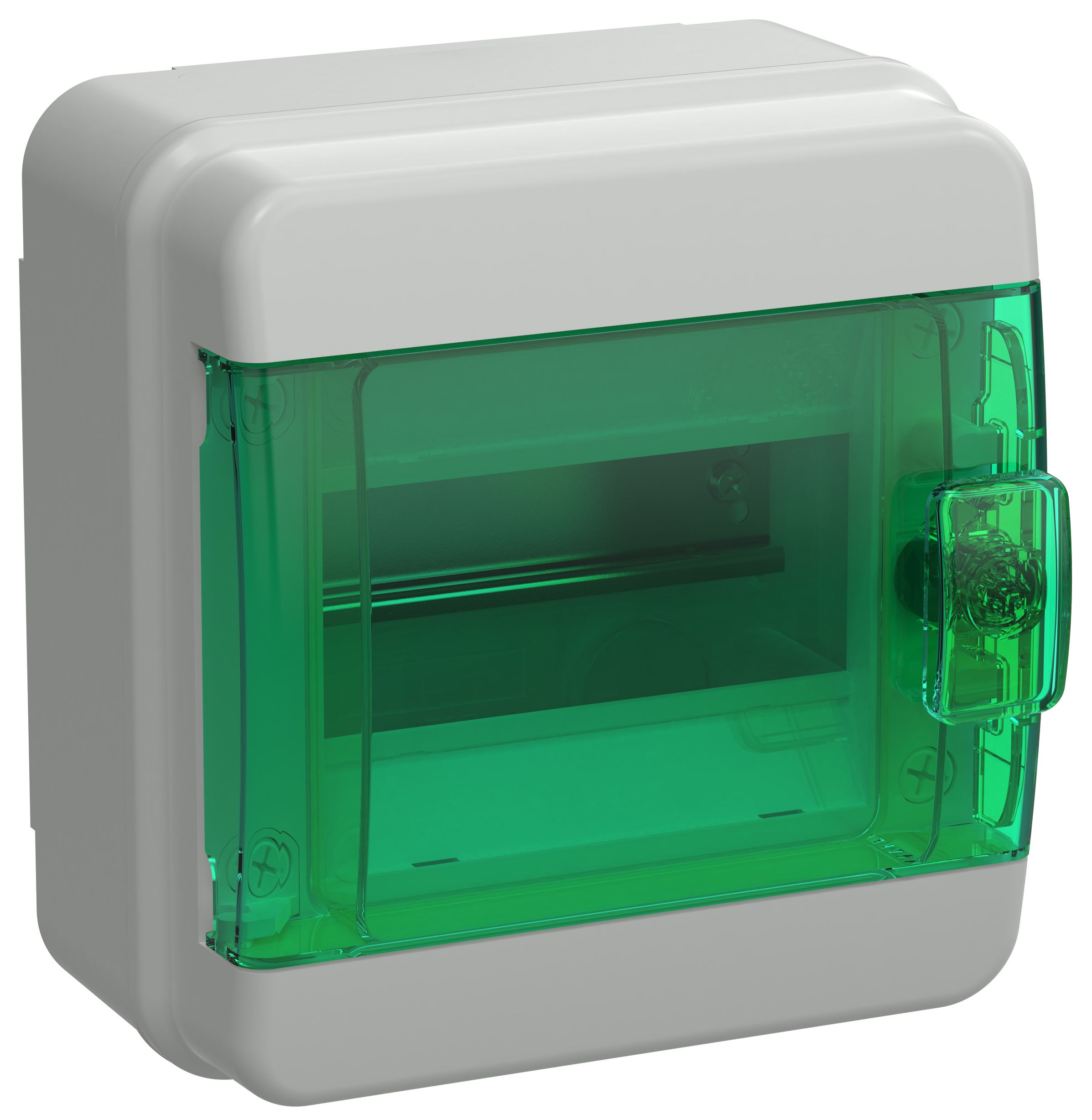TEKFOR Корпус пластиковый КМПн-6 IP65 зеленая прозрачная дверь IEK (TF5-KP72-N-06-65-K03-K06)